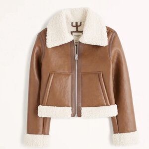 Women's
Sherpa-Lined Vegan Leather Shearling Jacket